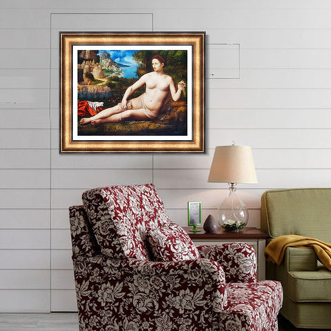 INVIN ART Framed Canvas Art Giclee Print Series#027 by Leonardo da Vinci Wall Art Living Room Home Office Decorations