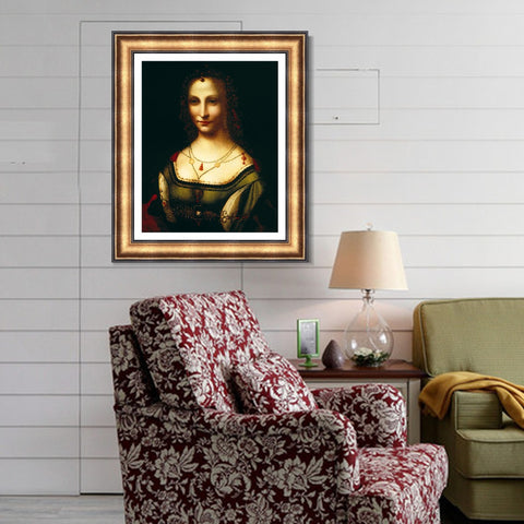 INVIN ART Framed Canvas Art Giclee Print Series#029 by Leonardo da Vinci Wall Art Living Room Home Office Decorations
