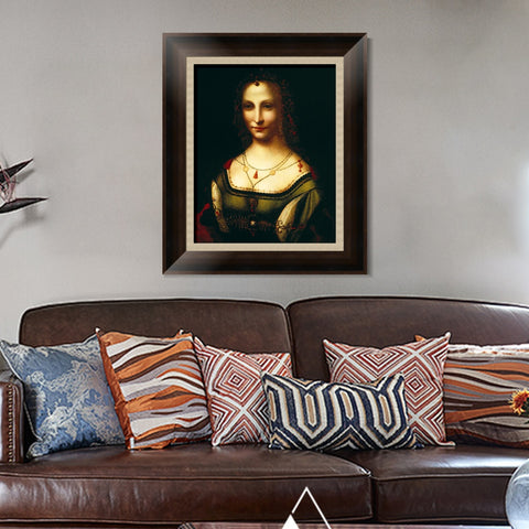 INVIN ART Framed Canvas Art Giclee Print Series#029 by Leonardo da Vinci Wall Art Living Room Home Office Decorations