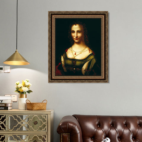INVIN ART Framed Canvas Art Giclee Print Series#029 by Leonardo da Vinci Wall Art Living Room Home Office Decorations