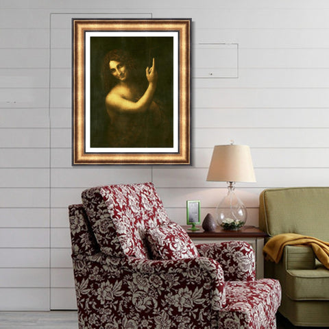 INVIN ART Framed Canvas Art Giclee Print Series#030 by Leonardo da Vinci Wall Art Living Room Home Office Decorations
