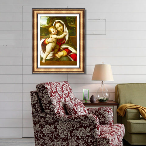 INVIN ART Framed Canvas Art Giclee Print Series#033 by Leonardo da Vinci Wall Art Living Room Home Office Decorations