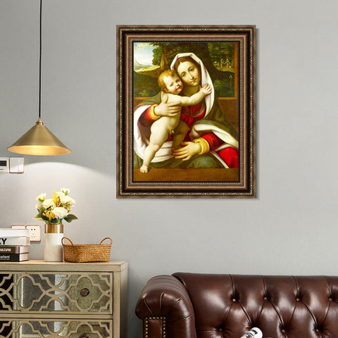 INVIN ART Framed Canvas Art Giclee Print Series#033 by Leonardo da Vinci Wall Art Living Room Home Office Decorations