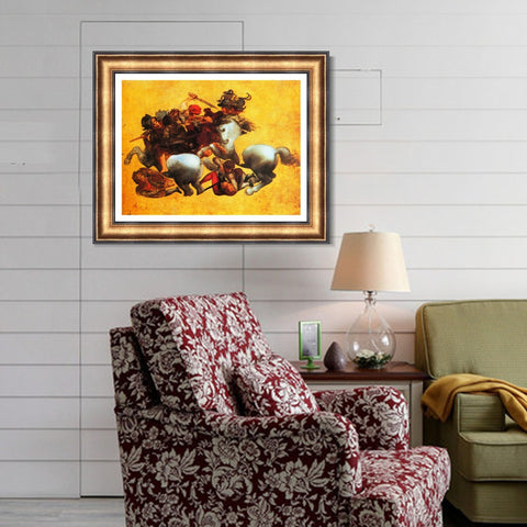 INVIN ART Framed Canvas Art Giclee Print Series#034 by Leonardo da Vinci Wall Art Living Room Home Office Decorations