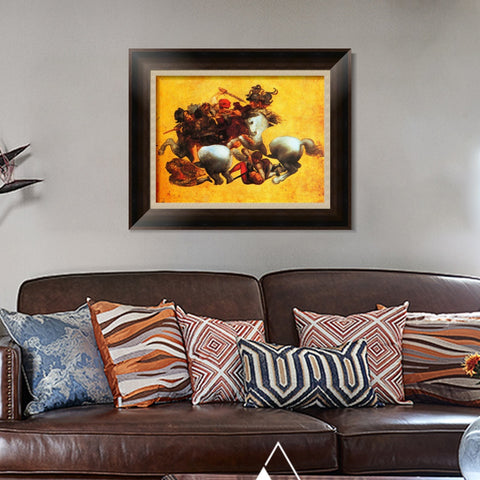 INVIN ART Framed Canvas Art Giclee Print Series#034 by Leonardo da Vinci Wall Art Living Room Home Office Decorations