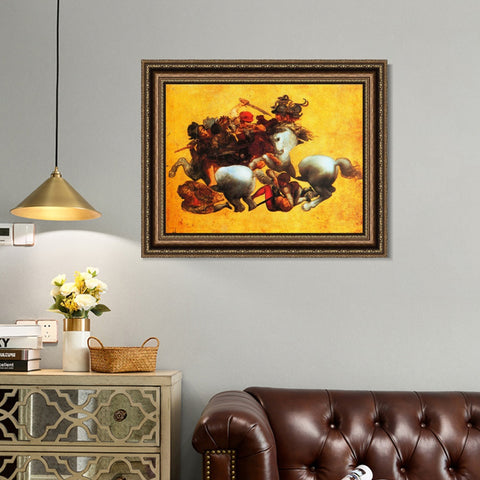 INVIN ART Framed Canvas Art Giclee Print Series#034 by Leonardo da Vinci Wall Art Living Room Home Office Decorations