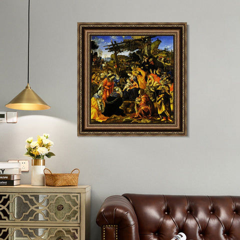 INVIN ART Framed Canvas Art Giclee Print Series#035 by Leonardo da Vinci Wall Art Living Room Home Office Decorations
