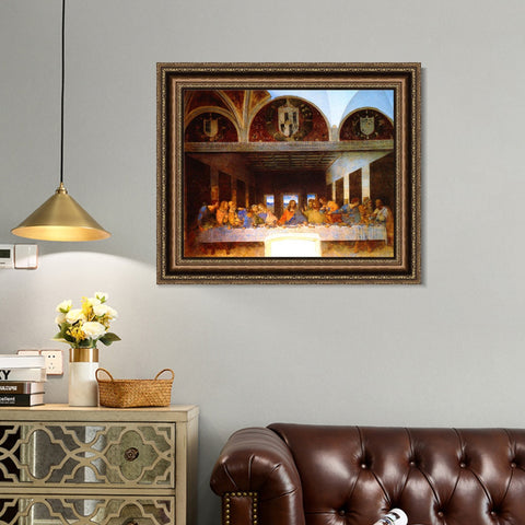 INVIN ART Framed Canvas Art Giclee Print Series#036 by Leonardo da Vinci Wall Art Living Room Home Office Decorations
