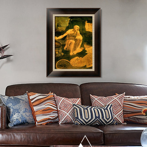INVIN ART Framed Canvas Art Giclee Print Series#038 by Leonardo da Vinci Wall Art Living Room Home Office Decorations