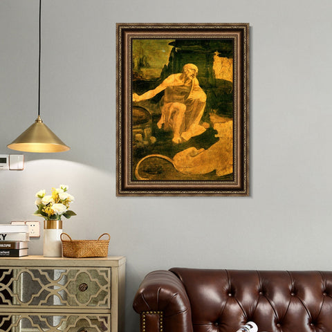 INVIN ART Framed Canvas Art Giclee Print Series#038 by Leonardo da Vinci Wall Art Living Room Home Office Decorations