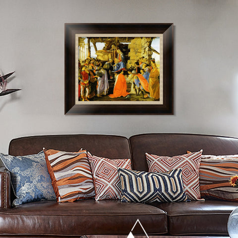 INVIN ART Framed Canvas Art Giclee Print Series#041 by Leonardo da Vinci Wall Art Living Room Home Office Decorations