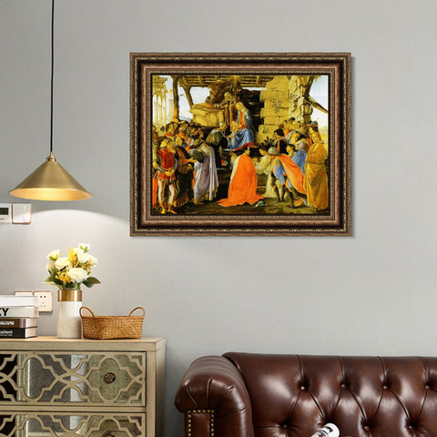 INVIN ART Framed Canvas Art Giclee Print Series#041 by Leonardo da Vinci Wall Art Living Room Home Office Decorations