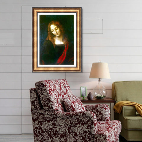 INVIN ART Framed Canvas Art Giclee Print Series#045 by Leonardo da Vinci Wall Art Living Room Home Office Decorations