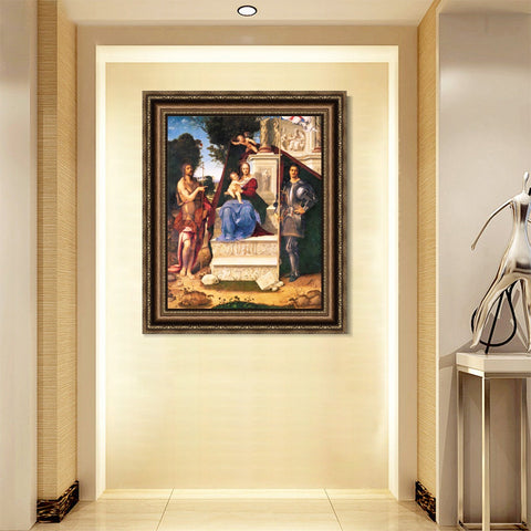 INVIN ART Framed Canvas Art Giclee Print Series#054 by Leonardo da Vinci Wall Art Living Room Home Office Decorations