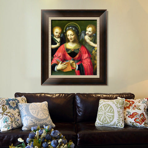 INVIN ART Framed Canvas Art Giclee Print Series#055 by Leonardo da Vinci Wall Art Living Room Home Office Decorations