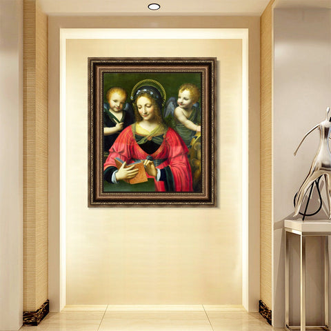INVIN ART Framed Canvas Art Giclee Print Series#055 by Leonardo da Vinci Wall Art Living Room Home Office Decorations