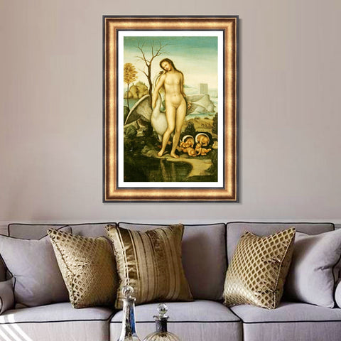 INVIN ART Framed Canvas Art Giclee Print Series#059 by Leonardo da Vinci Wall Art Living Room Home Office Decorations