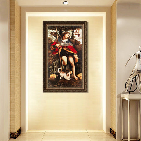 INVIN ART Framed Canvas Art Giclee Print Series#060 by Leonardo da Vinci Wall Art Living Room Home Office Decorations