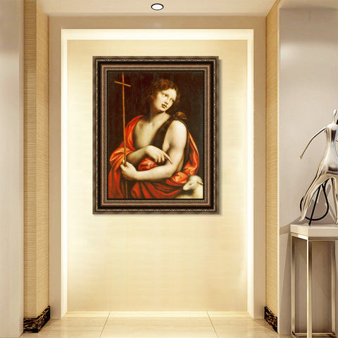INVIN ART Framed Canvas Art Giclee Print Series#061 by Leonardo da Vinci Wall Art Living Room Home Office Decorations