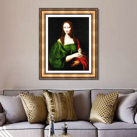 INVIN ART Framed Canvas Art Giclee Print Series#066 by Leonardo da Vinci Wall Art Living Room Home Office Decorations