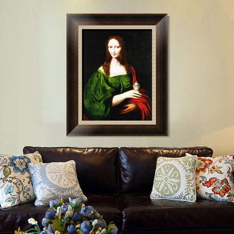 INVIN ART Framed Canvas Art Giclee Print Series#066 by Leonardo da Vinci Wall Art Living Room Home Office Decorations
