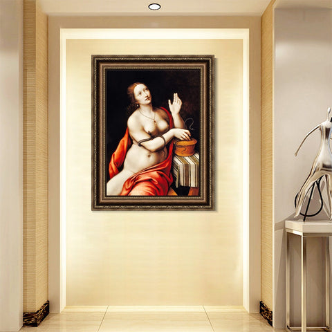 INVIN ART Framed Canvas Art Giclee Print Series#068 by Leonardo da Vinci Wall Art Living Room Home Office Decorations