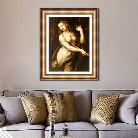 INVIN ART Framed Canvas Art Giclee Print Series#069 by Leonardo da Vinci Wall Art Living Room Home Office Decorations