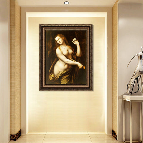 INVIN ART Framed Canvas Art Giclee Print Series#069 by Leonardo da Vinci Wall Art Living Room Home Office Decorations