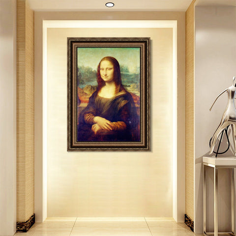 INVIN ART Framed Canvas Art Giclee Print Series#070 by Leonardo da Vinci Wall Art Living Room Home Office Decorations