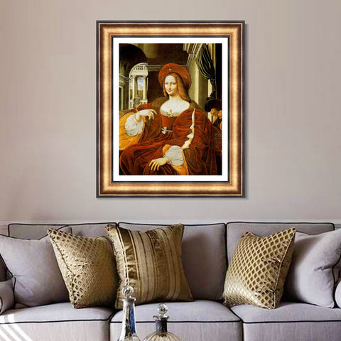 INVIN ART Framed Canvas Art Giclee Print Series#072 by Leonardo da Vinci Wall Art Living Room Home Office Decorations
