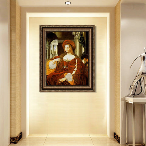 INVIN ART Framed Canvas Art Giclee Print Series#072 by Leonardo da Vinci Wall Art Living Room Home Office Decorations