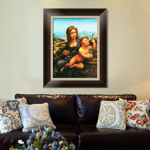 INVIN ART Framed Canvas Art Giclee Print Series#073 by Leonardo da Vinci Wall Art Living Room Home Office Decorations
