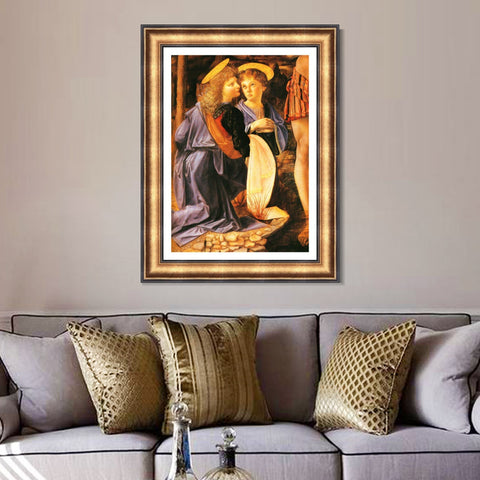 INVIN ART Framed Canvas Art Giclee Print Series#079 by Leonardo da Vinci Wall Art Living Room Home Office Decorations
