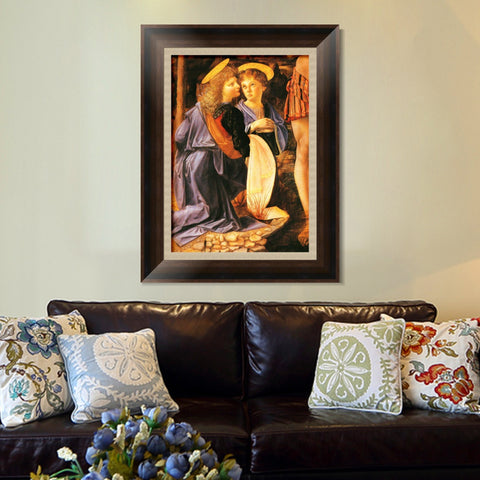 INVIN ART Framed Canvas Art Giclee Print Series#079 by Leonardo da Vinci Wall Art Living Room Home Office Decorations