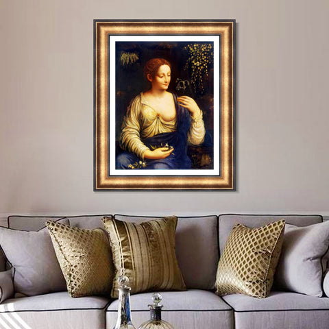 INVIN ART Framed Canvas Art Giclee Print Series#080 by Leonardo da Vinci Wall Art Living Room Home Office Decorations