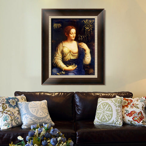 INVIN ART Framed Canvas Art Giclee Print Series#080 by Leonardo da Vinci Wall Art Living Room Home Office Decorations