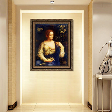 INVIN ART Framed Canvas Art Giclee Print Series#080 by Leonardo da Vinci Wall Art Living Room Home Office Decorations