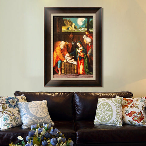 INVIN ART Framed Canvas Art Giclee Print Series#082 by Leonardo da Vinci Wall Art Living Room Home Office Decorations