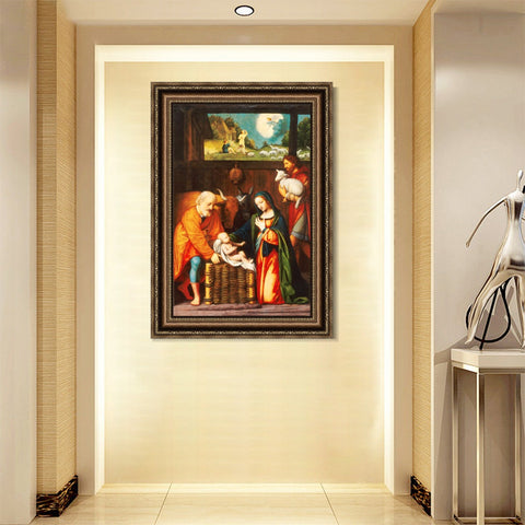 INVIN ART Framed Canvas Art Giclee Print Series#082 by Leonardo da Vinci Wall Art Living Room Home Office Decorations