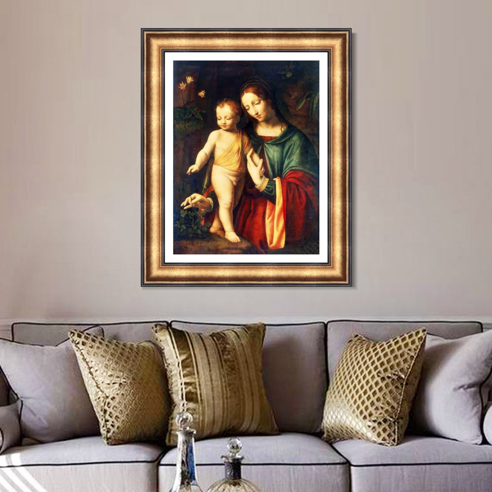 INVIN ART Framed Canvas Art Giclee Print Series#083 by Leonardo da Vinci Wall Art Living Room Home Office Decorations