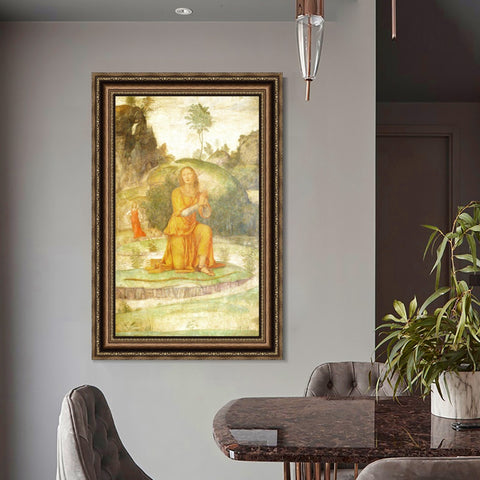INVIN ART Framed Canvas Art Giclee Print Series#085 by Leonardo da Vinci Wall Art Living Room Home Office Decorations