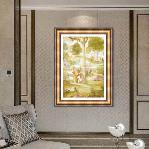 INVIN ART Framed Canvas Art Giclee Print Series#086 by Leonardo da Vinci Wall Art Living Room Home Office Decorations
