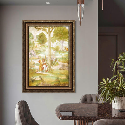 INVIN ART Framed Canvas Art Giclee Print Series#086 by Leonardo da Vinci Wall Art Living Room Home Office Decorations