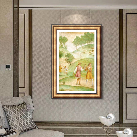 INVIN ART Framed Canvas Art Giclee Print Series#087 by Leonardo da Vinci Wall Art Living Room Home Office Decorations