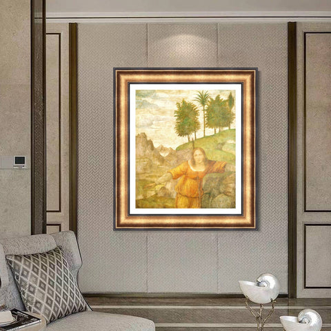 INVIN ART Framed Canvas Art Giclee Print Series#089 by Leonardo da Vinci Wall Art Living Room Home Office Decorations