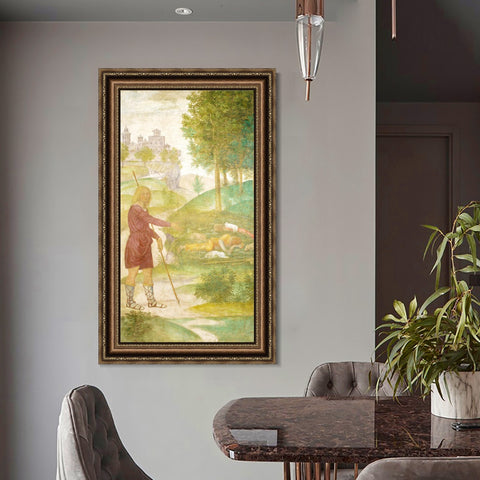 INVIN ART Framed Canvas Art Giclee Print Series#090 by Leonardo da Vinci Wall Art Living Room Home Office Decorations