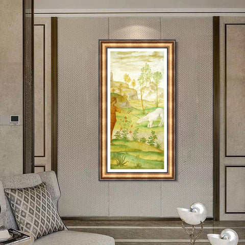 INVIN ART Framed Canvas Art Giclee Print Series#092 by Leonardo da Vinci Wall Art Living Room Home Office Decorations