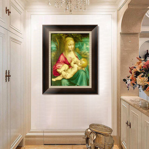 INVIN ART Framed Canvas Art Giclee Print Series#099 by Leonardo da Vinci Wall Art Living Room Home Office Decorations
