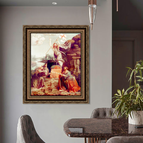 INVIN ART Framed Canvas Art Giclee Print Series#100 by Leonardo da Vinci Wall Art Living Room Home Office Decorations