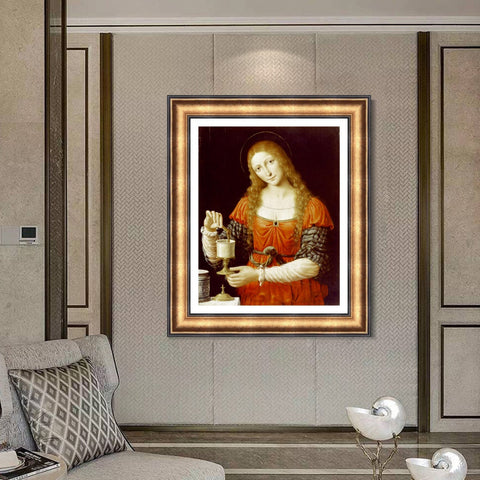 INVIN ART Framed Canvas Art Giclee Print Series#101 by Leonardo da Vinci Wall Art Living Room Home Office Decorations